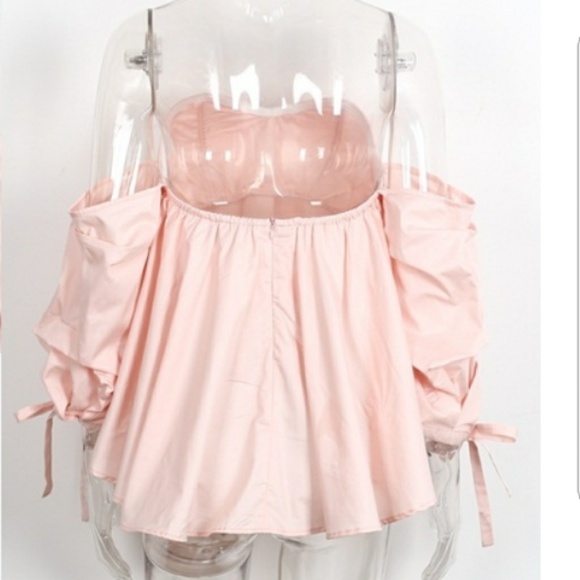 FIRM- Deleting today ! New Off Shoulder Pink Top - Picture 2 of 4